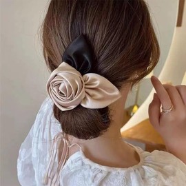 FASELE Hair Clip, Single Clip, Casual, Cute, Rose Flower, Barrette, Hair Accessory, Popular, Korean Style, Women's, Office, Hair Ornament, Stylish, Elegant, Stylish, Mother's Day, Gift, Present