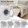 RAINPOP Sofa Armrest Cover with Side Pocket, Nonslip Armchair Cover