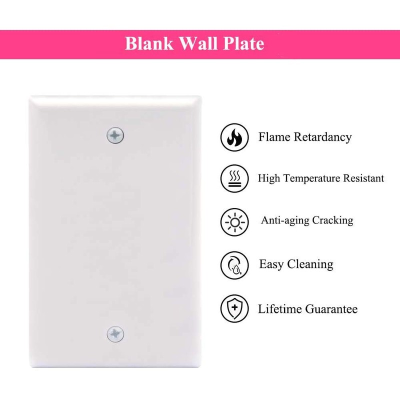 axGear Blank No Device Plate Outlet Cover Single Gang Standard