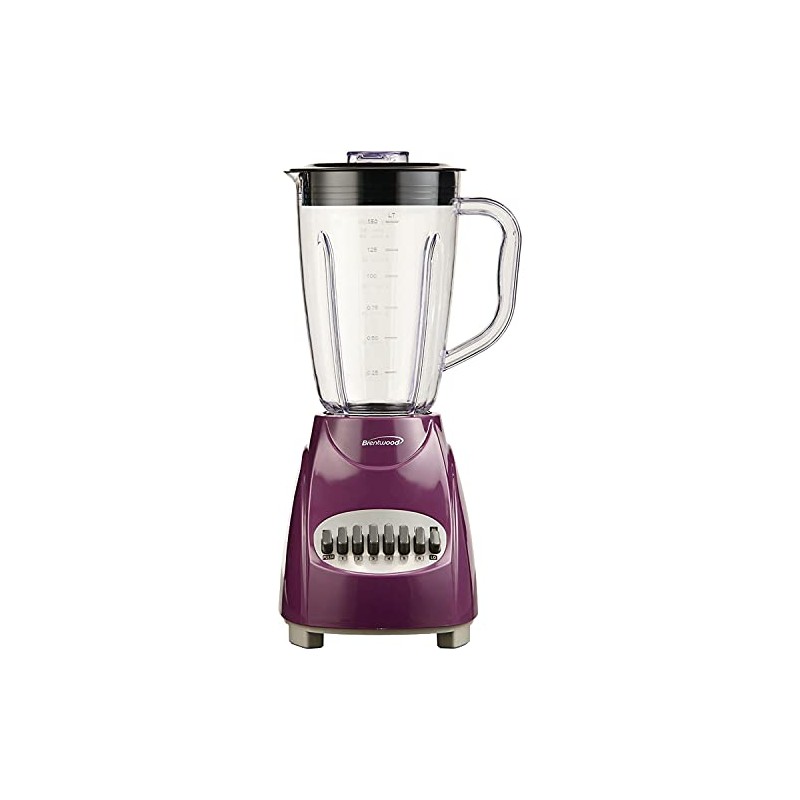 Brentwood JB-220PR Plastic Jar 12-Speed + Pulse Blender, Purple