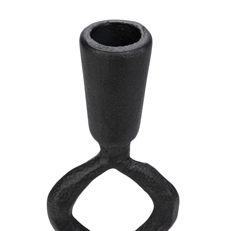 Bloomingville Decorative Cast Metal Taper Candle Holder, Black