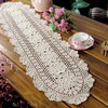 Laivigo Handmade Crochet Lace Oval Lucky Flower Tablecloth Table Runner