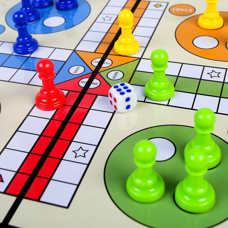 KIDAMI Ludo Magnetic Board Game Set, Folding and Light-Weight for