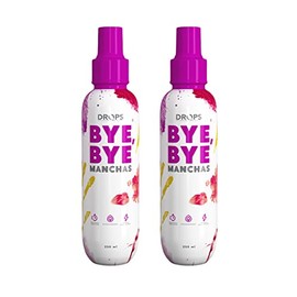 Drops - Bye Bye Manchas X2,Quitamanchas de Vino, Elimina manchas de tapicería, desodorante y sudor,efectivo en la mayoría de telas, fácil de usar, 250 mL c/u