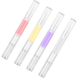 Lápiz de Aceite para Cutículas 2ml, Paquete de 4 Piezas Mineral y Cera de Abeja, Aplicación Práctica, Uso en Casa o Salón, Incluye Rosa, Flor White, Lavanda y Naranja