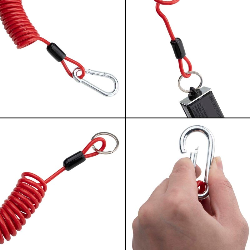 CAVLA Trailer Breakaway Switch, 4ft Breakaway Coiled Cable with Electric