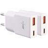 revolt Set of 2 Ultra Compact USB A/C Power Supplies,