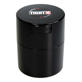 Tightvac - Premium Airtight Herb Storage Container - Holds ½ oz to 3 ounces - Keep Your Herbs and Dry Goods Fresh and Flavorful. Black