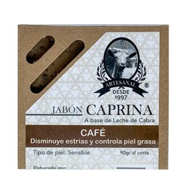 Jabón Caprina con Café - Disminuye Estrías - Piel Grasa 90g