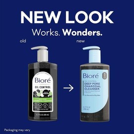 Biore 비오레 딥 포어 차콜 페이스 워시, 더러움 및 메이크업 제거 지성 피부용 페이셜 클렌저, 200 2g 6 77액량온스 [11.45 Ounce (Pack of 1)] Biore Deep Pore Charcoal Face Wash, Oil Control Facial Cleanser for Oily Skin, 200g 6.77 fl oz [11.45 Ounce (Pack of 1)]