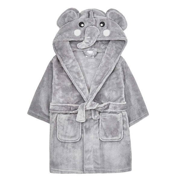 BABY TOWN Babytown Novelty Animal Dressing Gown, 6 - 12 Months, Elephant