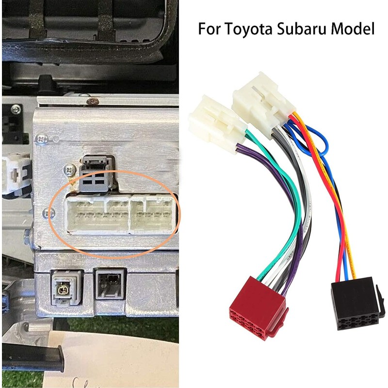 RED WOLF Car Radio ISO Wiring Harness Compatible with Toyota