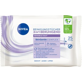 NIVEA 3-in-1 Sensitive Cleaning Wipes Sensitive Skin 25 Wipes