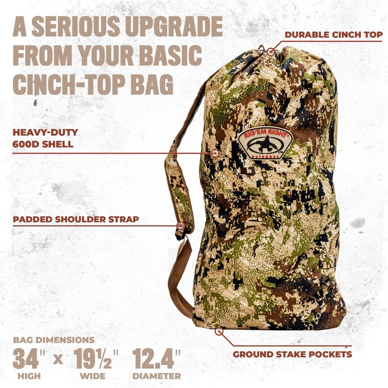 Rig'Em Right Turkey Decoy Bag, Padded Shoulder Strap, Heavy Duty