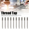 10pcs Thread Tap Set Straight Flute HighSpeed Steel Machine Tap