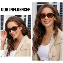 DUCO 1223 Women's Sunglasses, Polarized Sunglasses, UV 400 Protection, For Driving, Fashionable, Tortoise