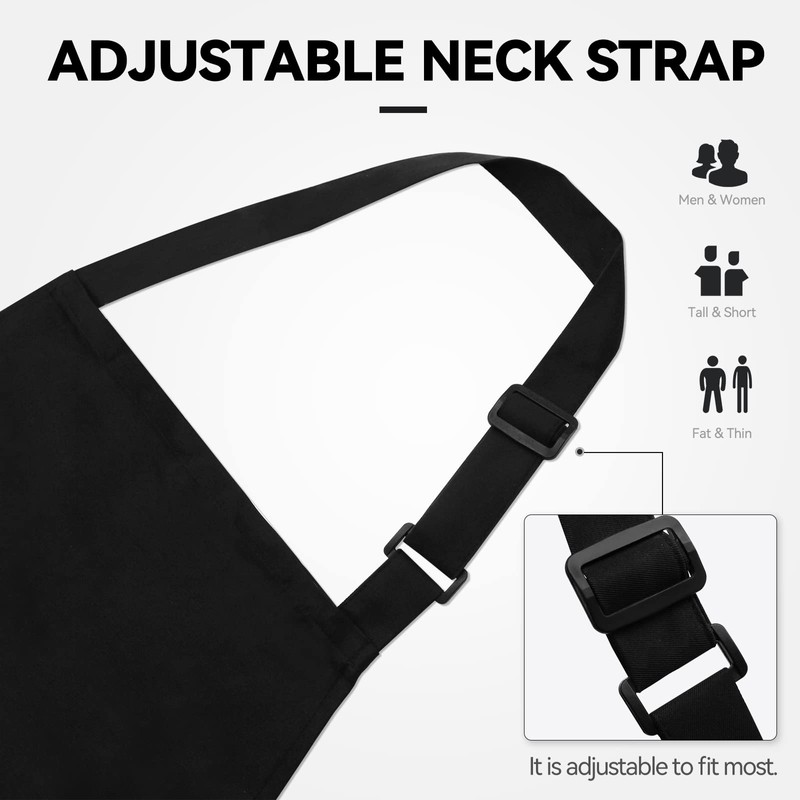 Riqiaqia 2 Pack Kitchen Aprons for Men Women Cooking Apron