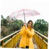FOMIYES Cherry Blossom Transparent Umbrella Compact Fold Automatic Windproof Travel