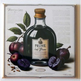 Prune Juice Bottle Fridge Magnet (Style A) (2.5 x 2.5 inches)