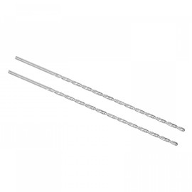TOP-VIGOR 2Pcs 4mm Dia Extra Long Twist Drill Bits, 300mm Length High Speed Steel Extended Spiral Drill Bit, Straight Shank Twist Drill Bit Tool for Wood Metal Aluminum Plastic