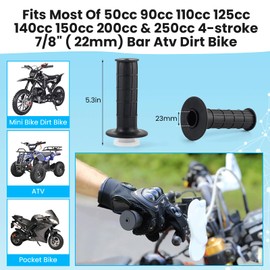 Mini Bike Motorcycle Throttle Cable 7/8" 22mm Handlebar Grips Throttle Mounted Motorcycle Cruise Assist Kill Switch Go Kart