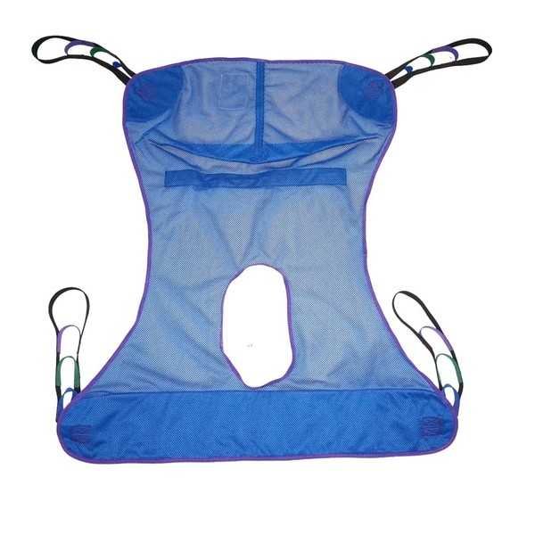 JGKwong Universal Full Body Mesh Lift Sling with Commode Opening,Polyester Slings for Patient Lifts -Compatible with Hoyer, Invacare, McKesson, Drive, Lumex, Medline, Joerns (Large)