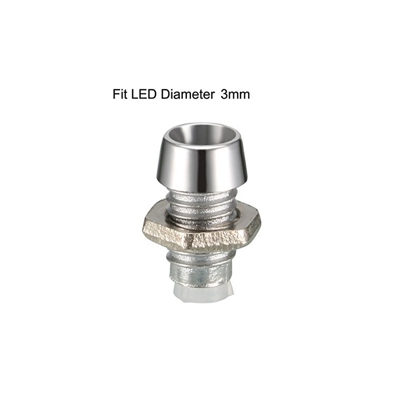 uxcell 20pcs 3mm LED Lamp Holder Light Bulb Socket Zinc