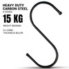 S Hooks for Hanging Clothes (10 Pack), Stainless Steel S