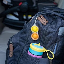 Fat Brain Toys FA334-2 Simple Dimple, Clear, 3 Colors (*Colors may vary) Squeeze Keychain, Genuine Product, One Size