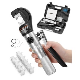 CHANHYD Hydraulic Wire Battery Cable Lug Terminal Crimper- 9 Dies for 12 AWG to 2/0 Electrical Terminal Cables Crimping Tool Kit