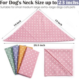 4Pcs Dog Bandana for Small Medium Large Dogs, Summer Dog Bandana Cat Dog Kerchief Dog Triangle Bibs Scarf Adjustable and Washable Dogs Decoration Accessories for Dogs Cats Puppy