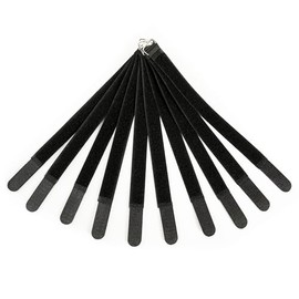 MUSIC STORE Cable Velcro Black 30 cm MkII, Pack of 10, Cable Organisation, Cable Secure, Ideal for Music and Audio Equipment