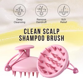 ALIVELAB Clean Scalp Shampoo Brush, 100% Silicone Scalp Massager for Dandruff Removal & Itchy Scalp Relief