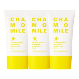 Nature Republic [1+1+1] Chamomile Calming Tone-Up Sun Cream SPF 50+ PA++++ Single Option PK0733 / [1+1+1] 캐모마일 카밍 톤업 선크림 SPF 50+ PA++++ 단일옵션 PK0733