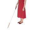 Rotating Head Folding Blind Cane Walking Stick with Red Reflective