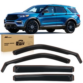 Nilight Side Window Deflectors for Ford Explorer 2020 2021 2022 2023 2024 2025 2026 Window Visors Rain Guards, Vent Shade for Fresh Air, Rain & Snow Protection, Wind Noise Reduction-4PCS