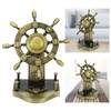 Pirate Decor Alloy Retro Style Glossy Durable Nautical Rudder Ornaments