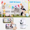 RASOQ Indoor Camera, 2K Pet Camera with Motion and Sound