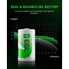 EBL D Battery D Size Rechargeable Batteries 10,000mAh Ni-MH, Pack