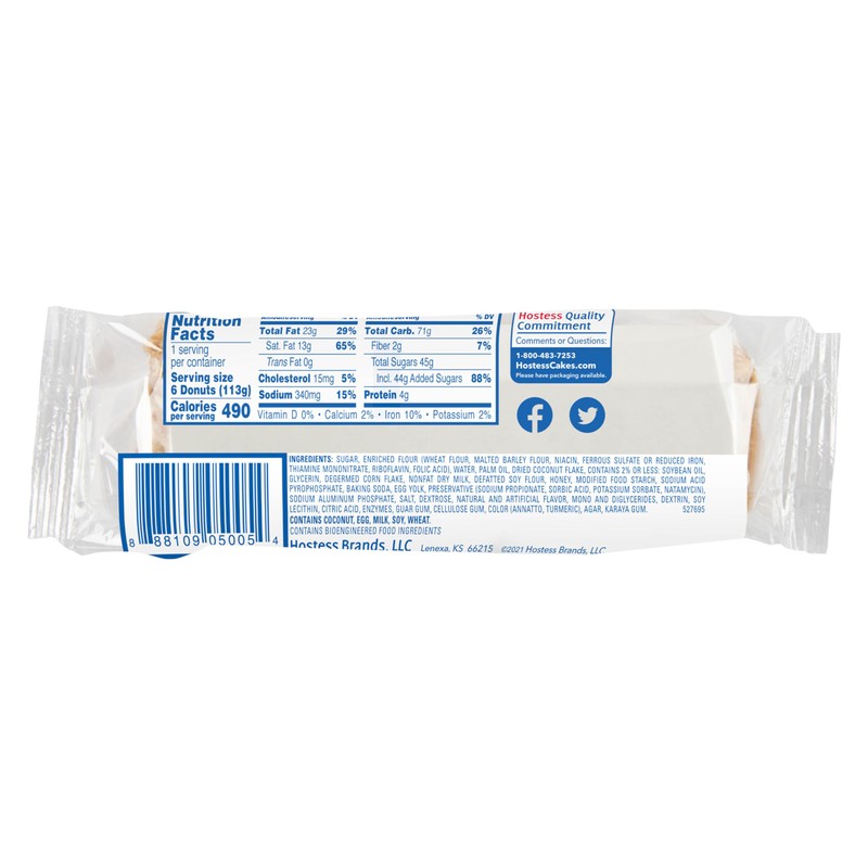 Hostess Crunch Donettes, 6 Count Bags (10 Pack)