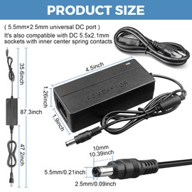HPMN 24V 3A Power Supply Adapter AC to DC 24V 3Amp for LED Strip Light 72W