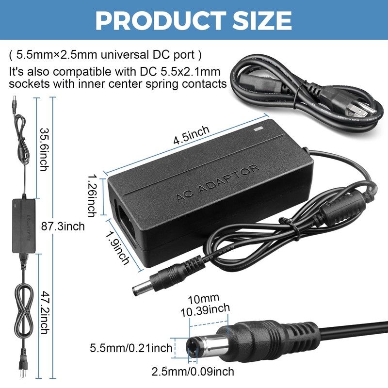 HPMN 24V 3A Power Supply Adapter AC to DC 24V
