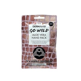 Derma V10 Go Wild Hand Mask, Gloves Enriched With Aloe Vera And Vitamin E, Hyaluronic Acid, Cranberry Fruit Extract, Moisturises And Nourishes Hands, Softens Rough And Cracked Skin, Vegan Friendly