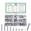 Pack of 160 M6 Screws Set, Countersunk Screws Nuts Set,