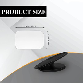 Tecledsn 4PCS Blind Spot Mirror, HD Glass Frameless Convex Rear View Mirrors, Rear View Mirror with Wide Angle Stick, Blind Spot Mirror for Automotive Accessories for Car (Rectangle, 4PCS)