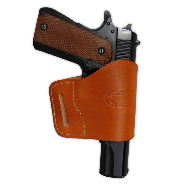 New Barsony Saddle Tan Leather Yaqui Style OWB Holster for