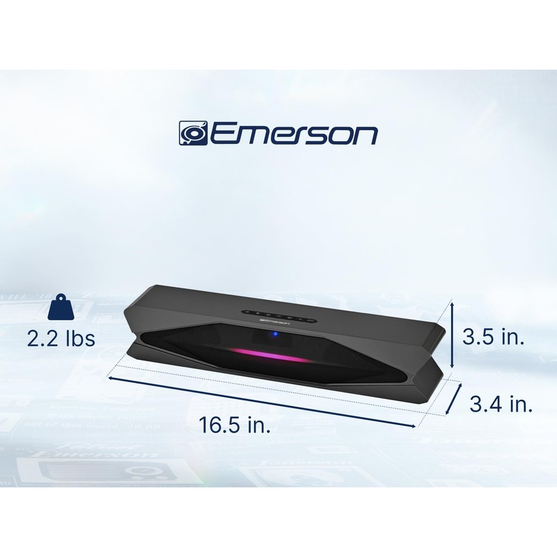 Emerson EHS-1751 Mini Bluetooth Soundbar with Multicolor Lighting