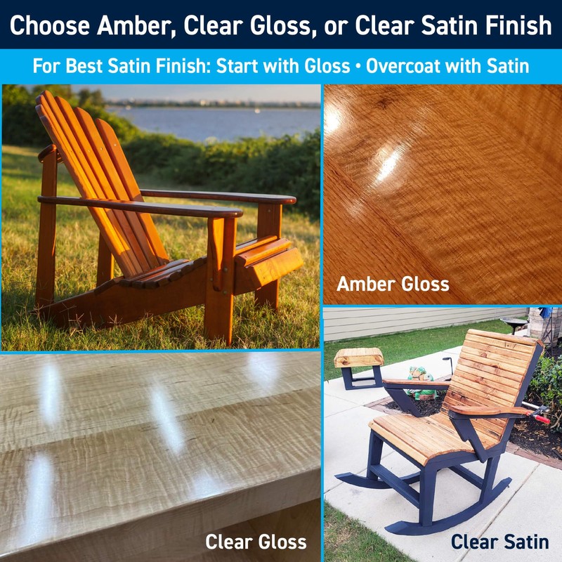 TotalBoat-513021 Halcyon Marine Varnish (Clear Amber, Quart) | Water-Based Polyurethane