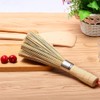 HugeDE 2 Pcs Traditional Natural Bamboo Wok Brushes Bamboo Pot