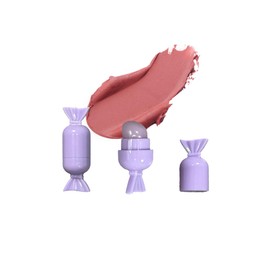Cute Silicone Makeup Lip Brush Set, Mini Portable Candy Design, Jelly Head for Lipstick, Blush, Concealer Application